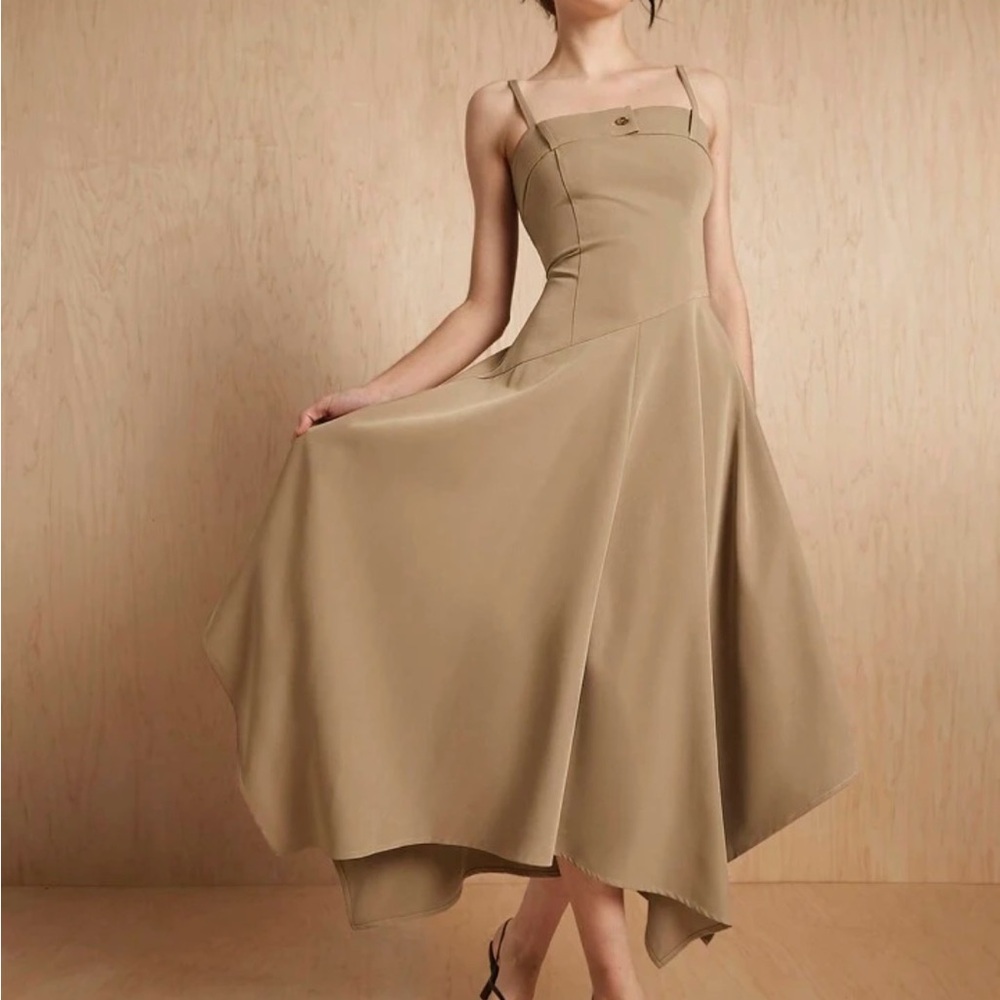 SHEIN X MONSE Assymetical Hem Cami Dress
